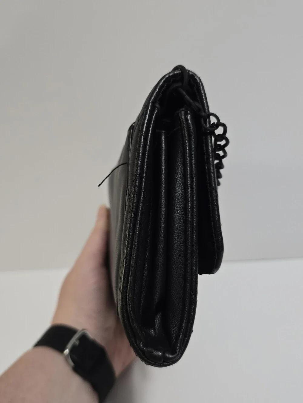 Quilted Black Chain Shoulder Bag - Women's Elegant Crossbody